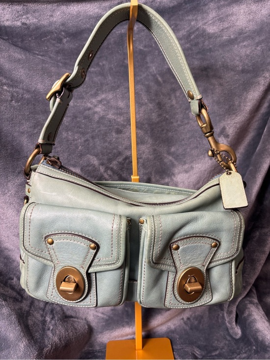 Coach Handbags - RARE Coach 10328 Legacy 65th Anniversary Double Turnlock Shoulder Bag Pond Blue